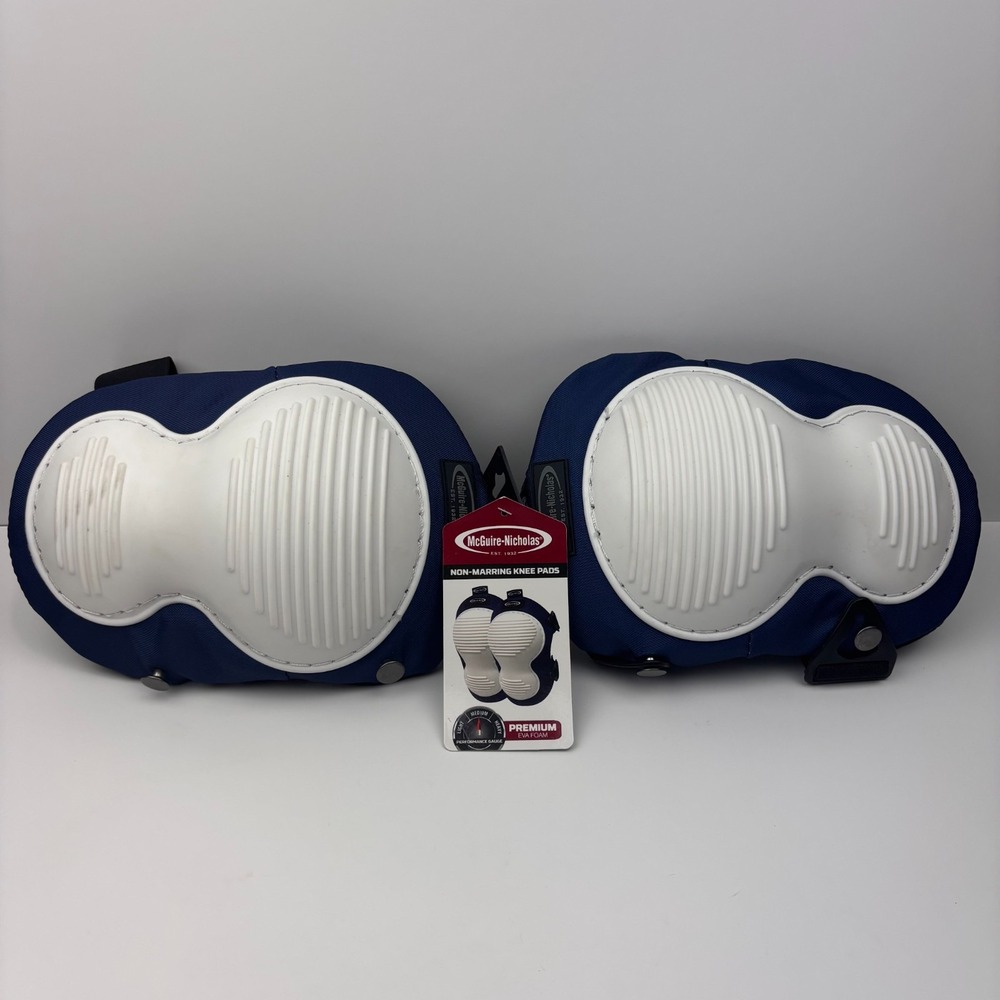 McGuire-Nicholas Non-Marring Kneepads in Blue and White‎ with Premium EVA Foam